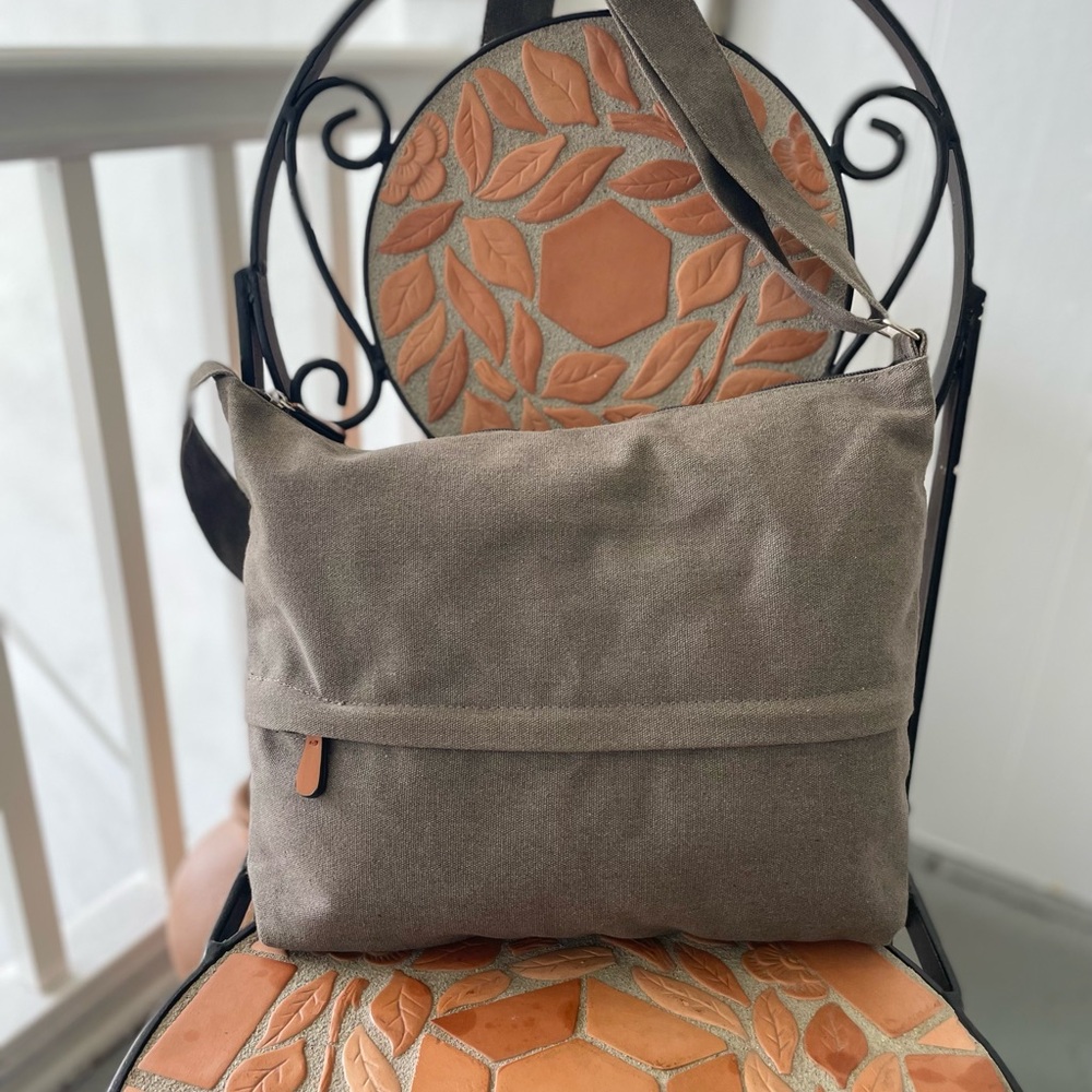 🌿Canvas Crossbody Gray Bag